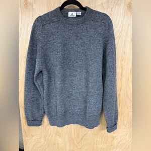 VINTAGE Jockey Sweater Mens Size Small Wool Pull Over Gray